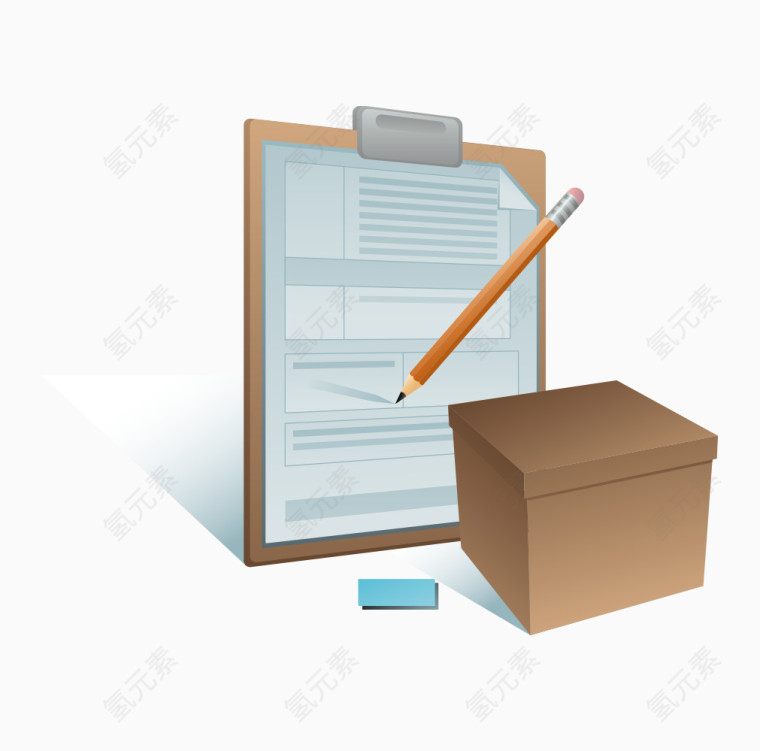 矢量器材工具卡通记录单