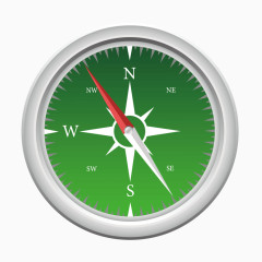 矢量绿色指南针