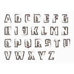 铅笔书写风格英文字母