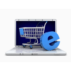 放在电脑上的购物车