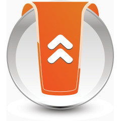 橙色目标按键矢量图