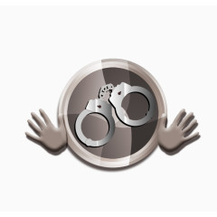 灰色卡通圆圈手铐装饰图案