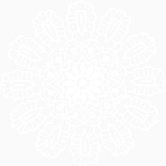 卡通手绘白色剪纸花纹