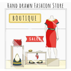 商场里的橱窗摆放