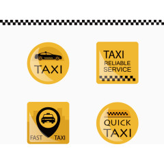 矢量手绘打车软件和图标