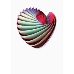 创意新颖的圆圈心形重叠