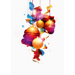 彩色圆球矢量素材