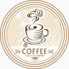 复古优质咖啡标签矢量图