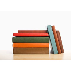 叠放的彩色书籍