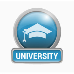 金属质感大学校园标志矢量素材