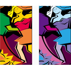 矢量舞蹈艺术插图