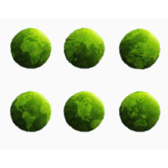 创意绿色环保地球多角度