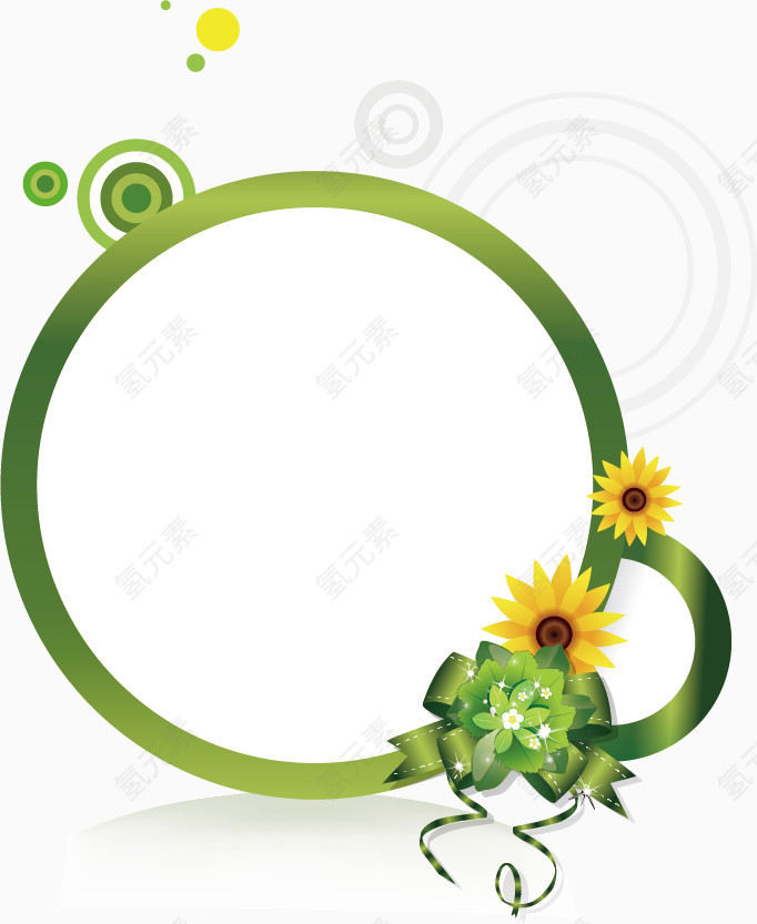 清新植物画册封面矢量图