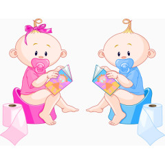 矢量看书的小孩子