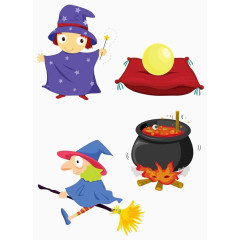 卡通魔法师素材