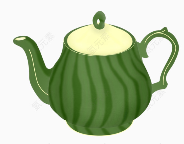 西瓜皮条纹茶壶