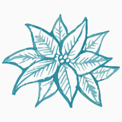 矢量圣诞花木枸骨