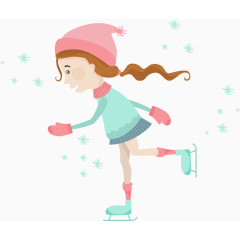 矢量溜冰的女孩