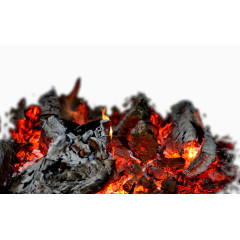 燃烧的木碳PNG免费素材