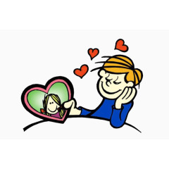 思念心上人插画