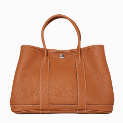 HERMES(爱马仕)金棕色皮质手提包