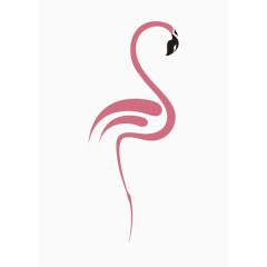 手绘火烈鸟