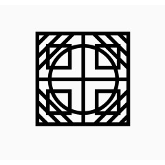 矢量中式窗格花纹