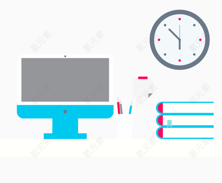 整洁工作桌背景矢量素材