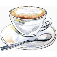 手绘咖啡杯