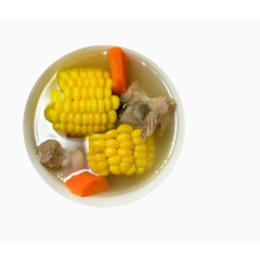 一小碗玉米胡萝卜排骨炖汤