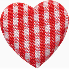 布艺格子爱心