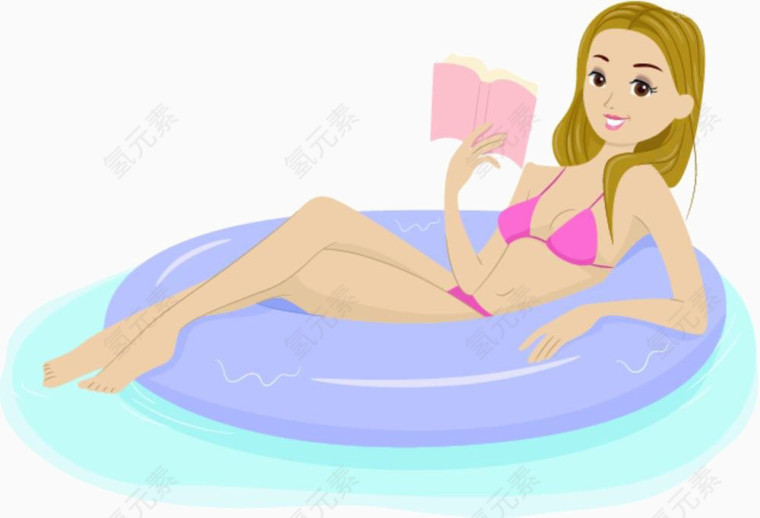 卡通美女洗澡