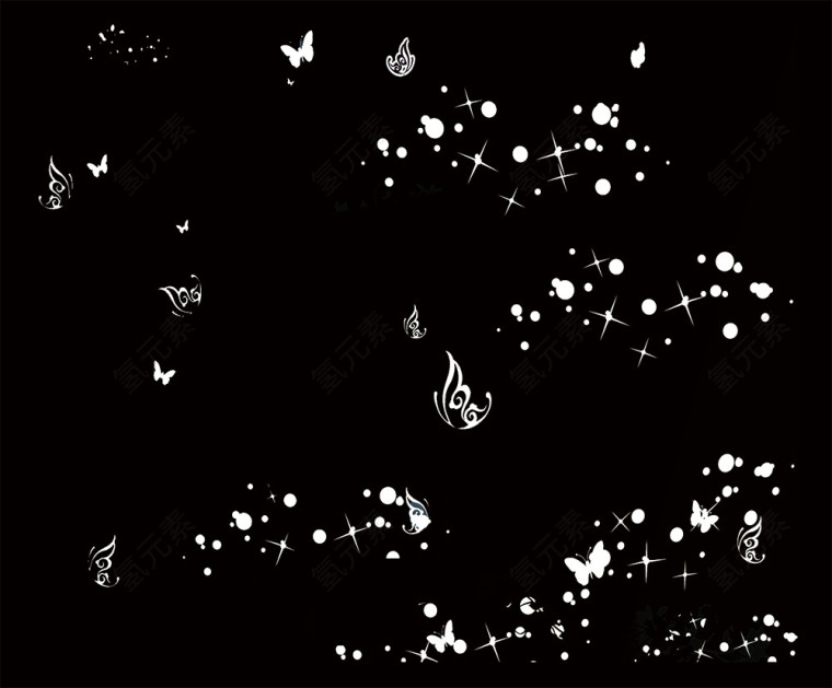 星星圆点花纹发光装饰效果
