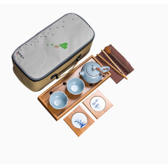 开片汝窑 一壶两杯汝瓷