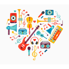 音乐器具心形图