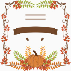 感恩节南瓜树叶