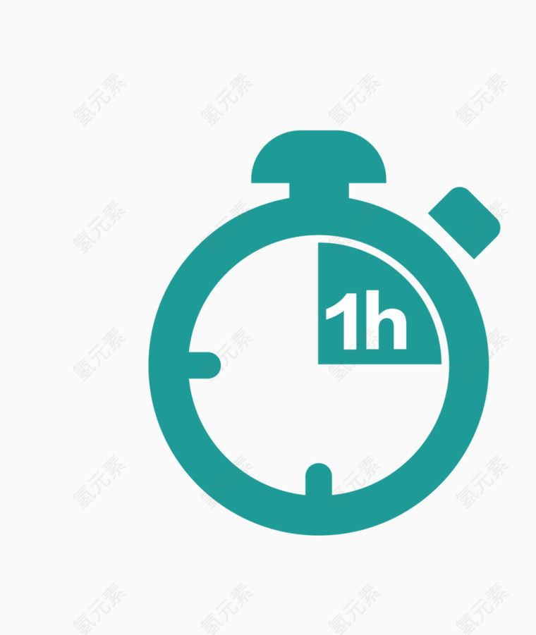 矢量卡通倒计时一小时