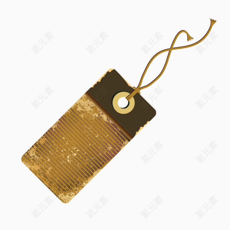 黄色复古服装吊牌