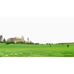 建筑草坪免抠素材