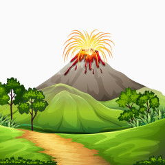 矢量火山喷发