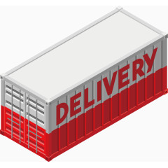 矢量创意设计物流集装箱图