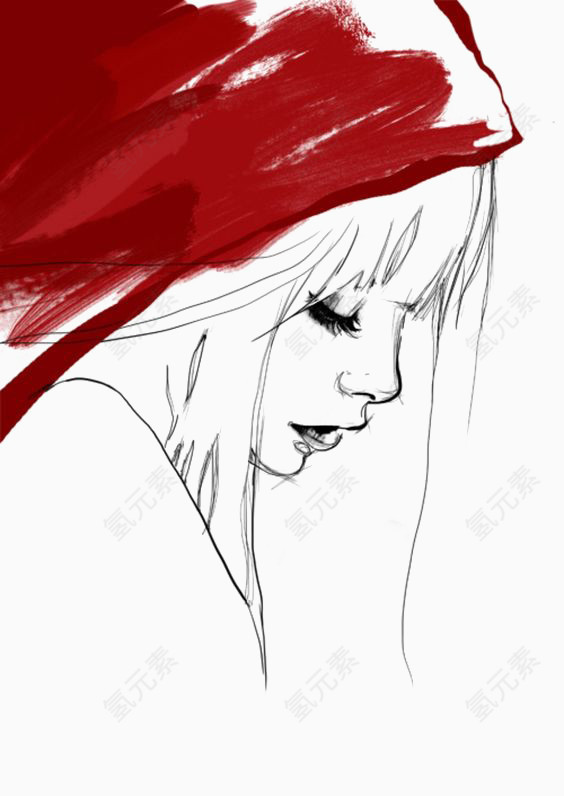 手绘女生
