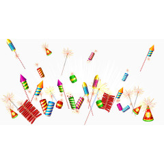 节日礼花鞭炮矢量素材