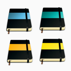 黄色蓝色笔记本图标