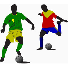 矢量手绘足球运动