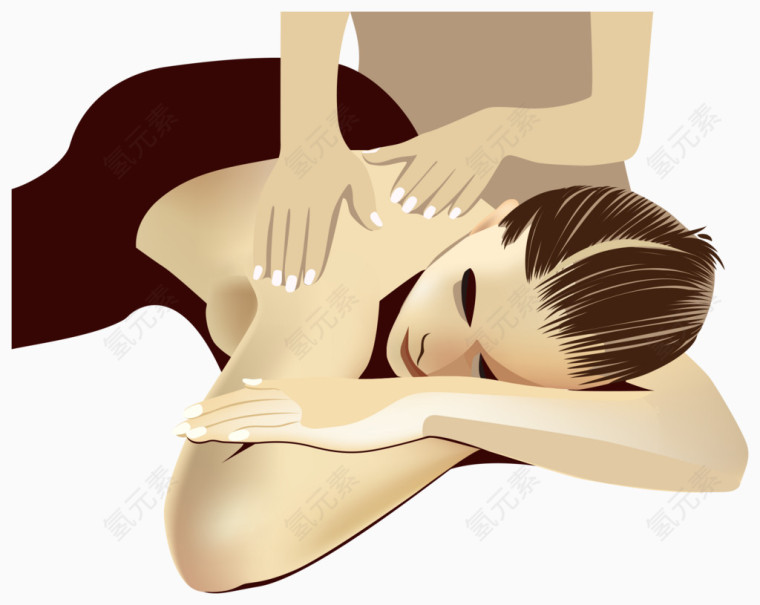 女性按摩矢量