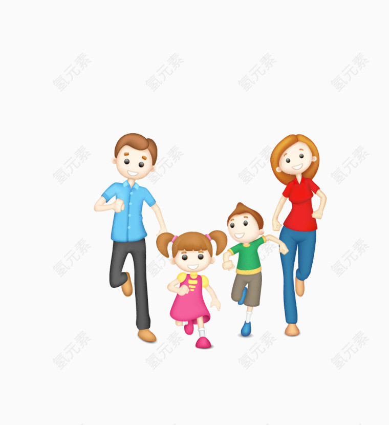 卡通一家人