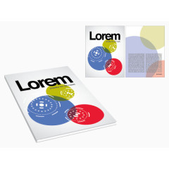 潮流彩色圆圈封面模版