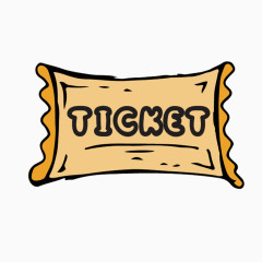 矢量手绘门票素材