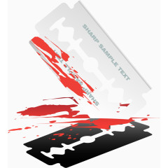 矢量手绘锋利的刀片